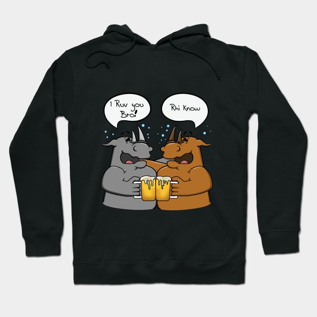 Rhino Bromance Hoodie by Crate time